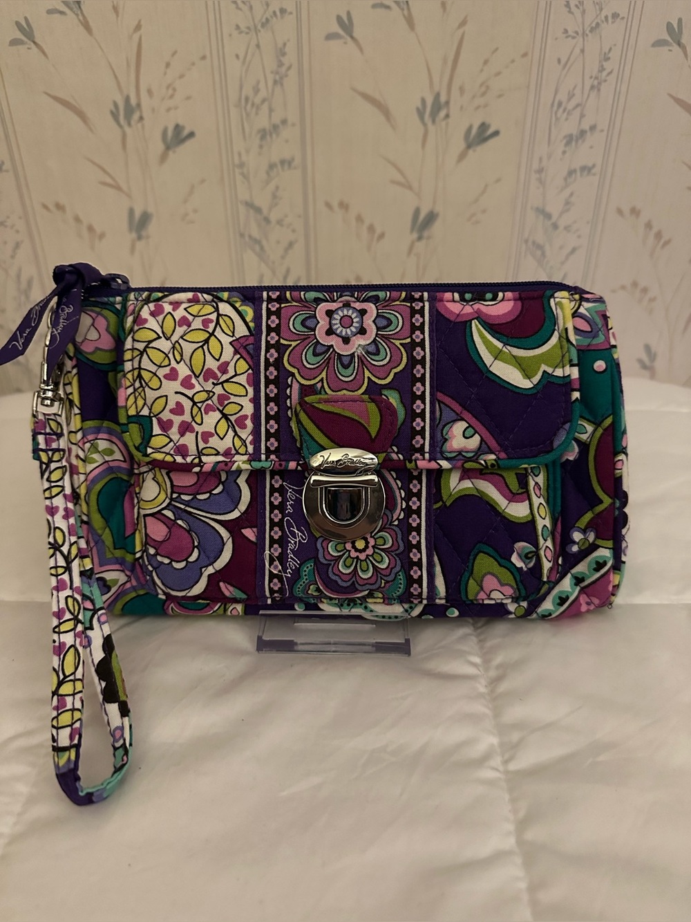Vera Bradley Floral Paisley Quilted Wristlet